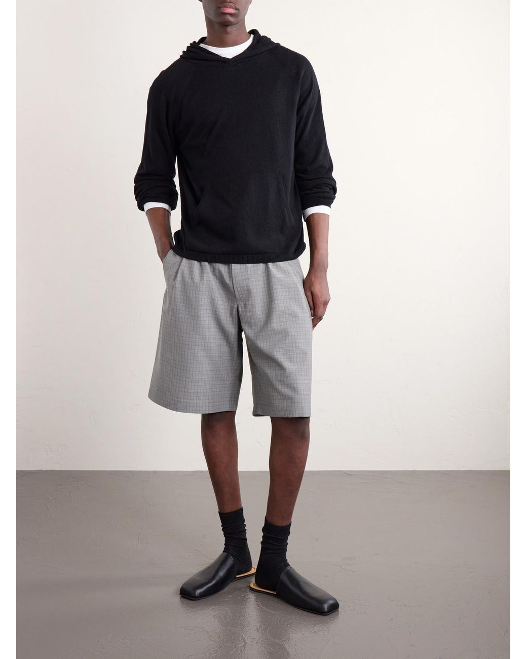 Our Legacy Blue Knitted Silk Hoodie for men