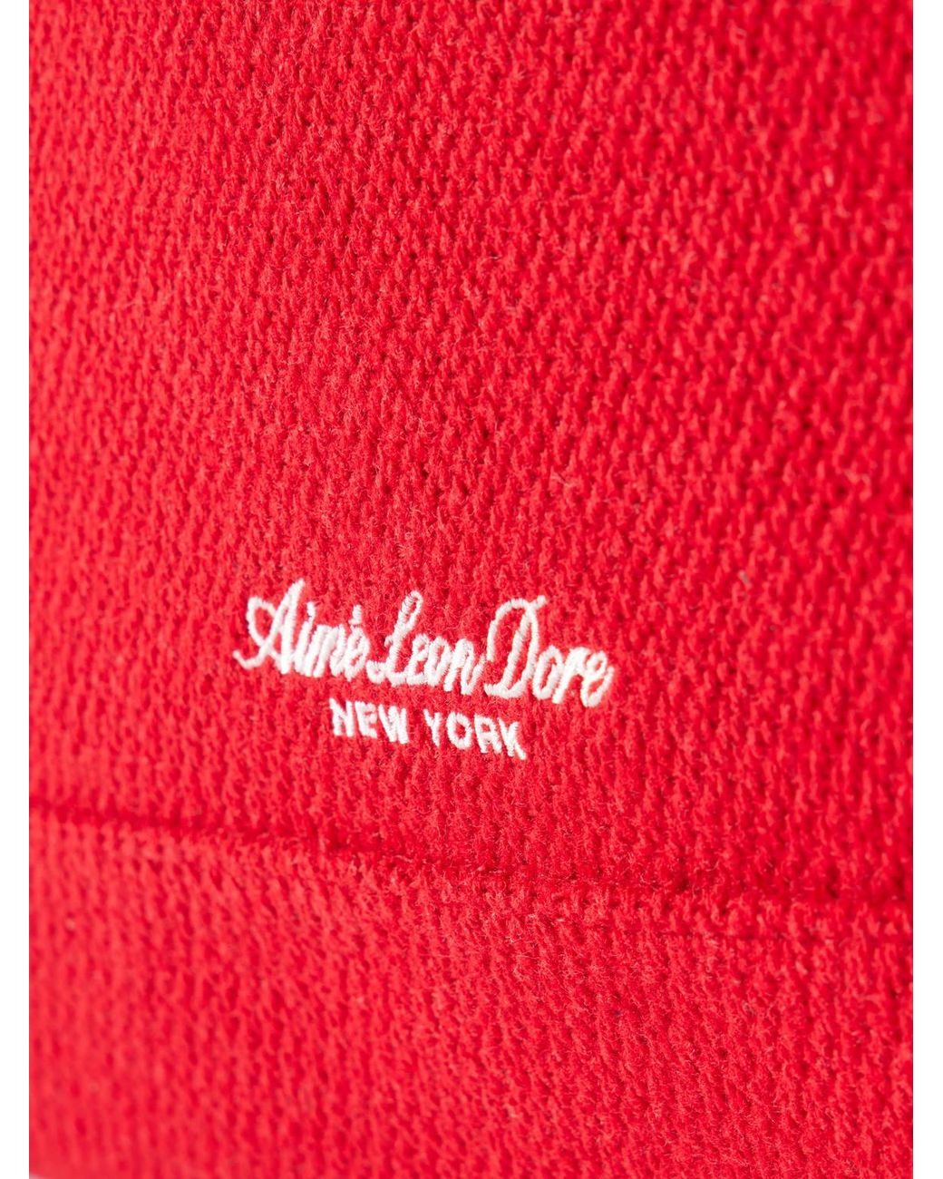 Aimé Leon Dore Red Ny Highlanders Logo-Appliquéd Canvas Tote for men