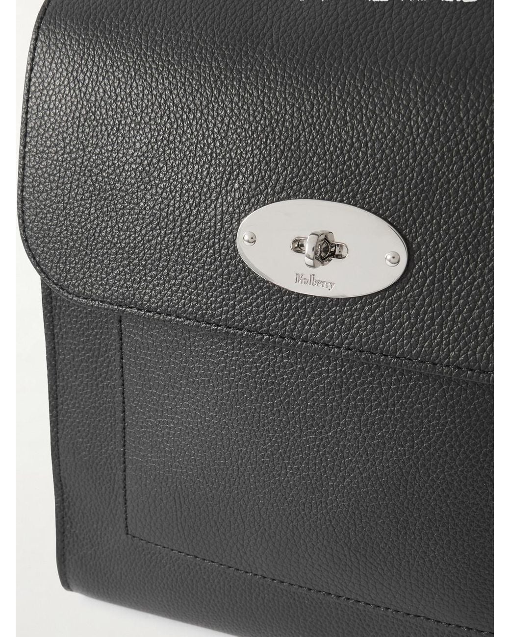 Mulberry Black Antony Full-grain Leather Messenger Bag for men