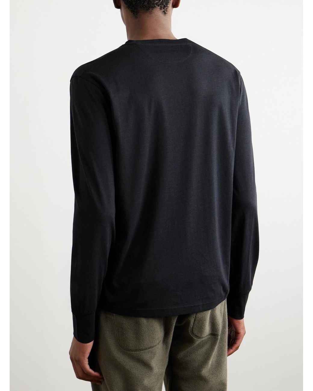 Tom Ford Blue Slim-Fit Lyocell And Cotton-Blend Jersey T-Shirt for men