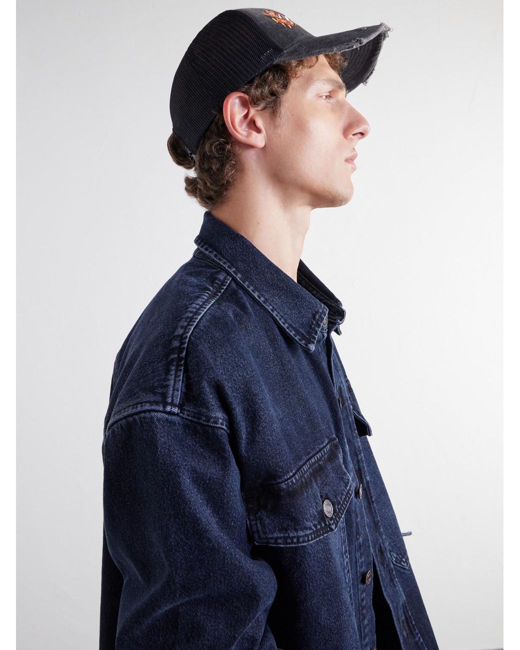 NAHMIAS Blue Wipeout Cotton-Canvas Cap for men