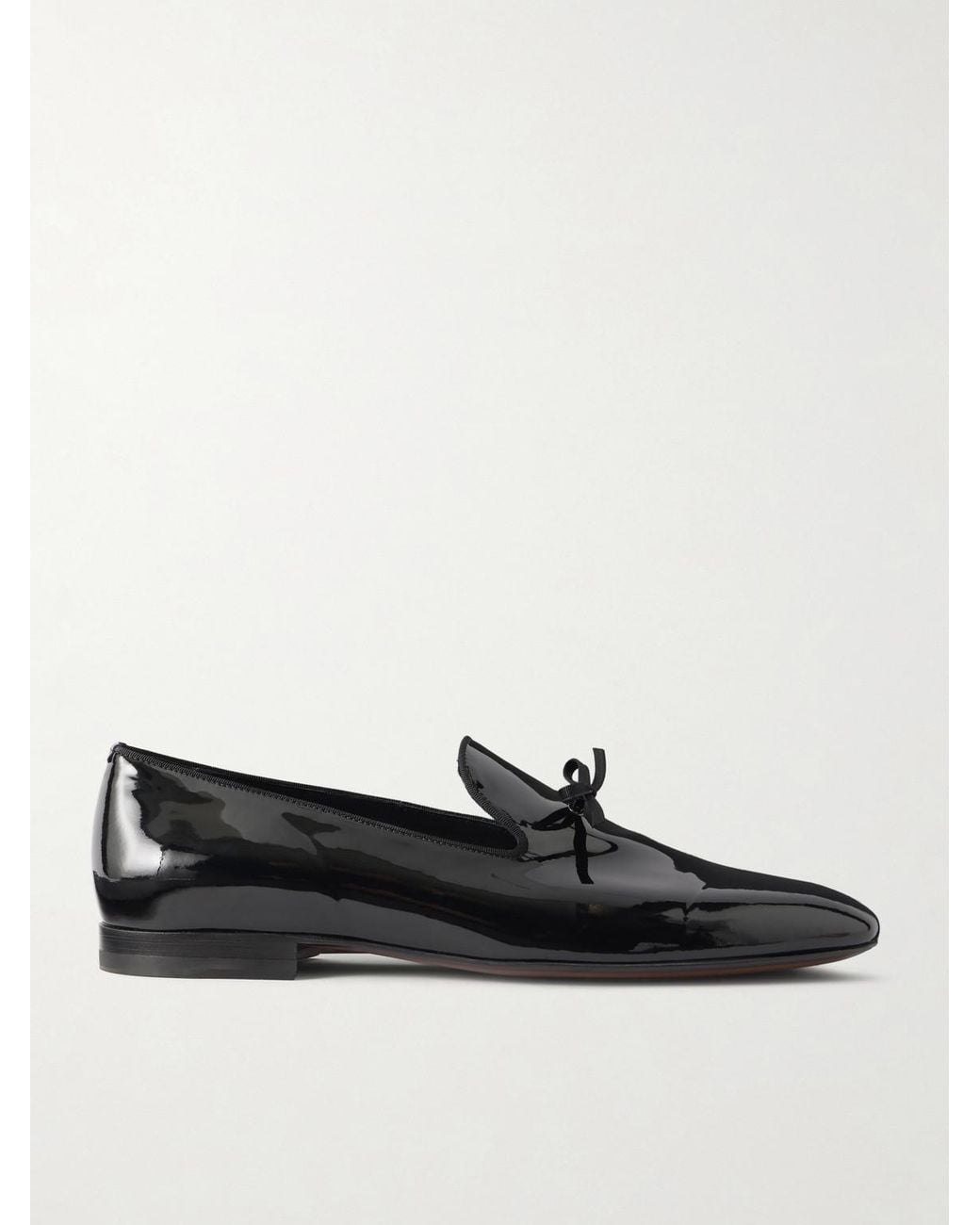 Tom Ford Black Scott Patent-Leather Loafers for men