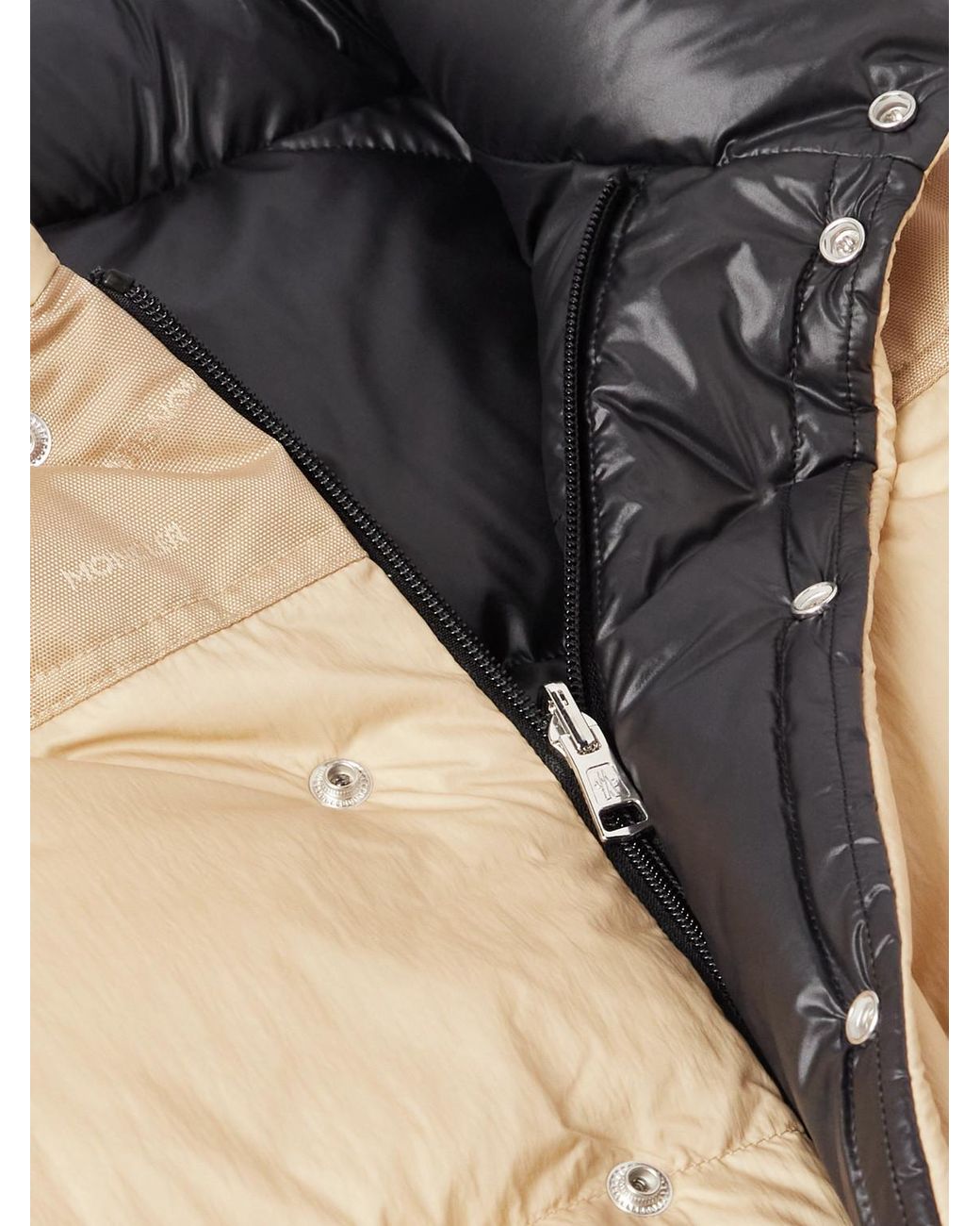 Moncler Natural Reversible Convertible Canvas-Trimmed Quilted Shell Down Jacket for men