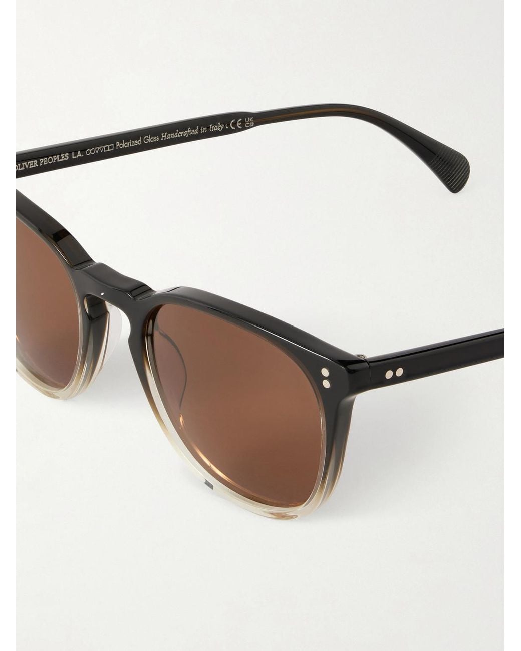 Oliver Peoples Brown Finley Esq. Round-frame Acetate Sunglasses for men