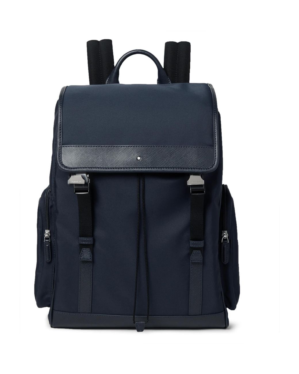 Montblanc Sartorial Jet Cross-grain Leather-trimmed Nylon Backpack in ...