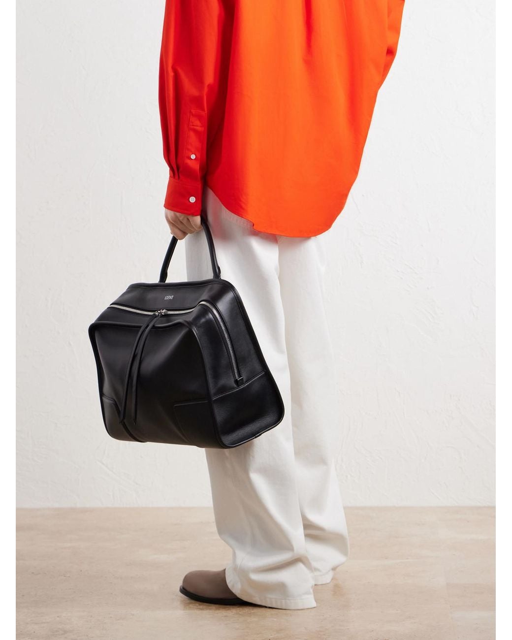Loewe Black Amazona Leather Tote Bag for men
