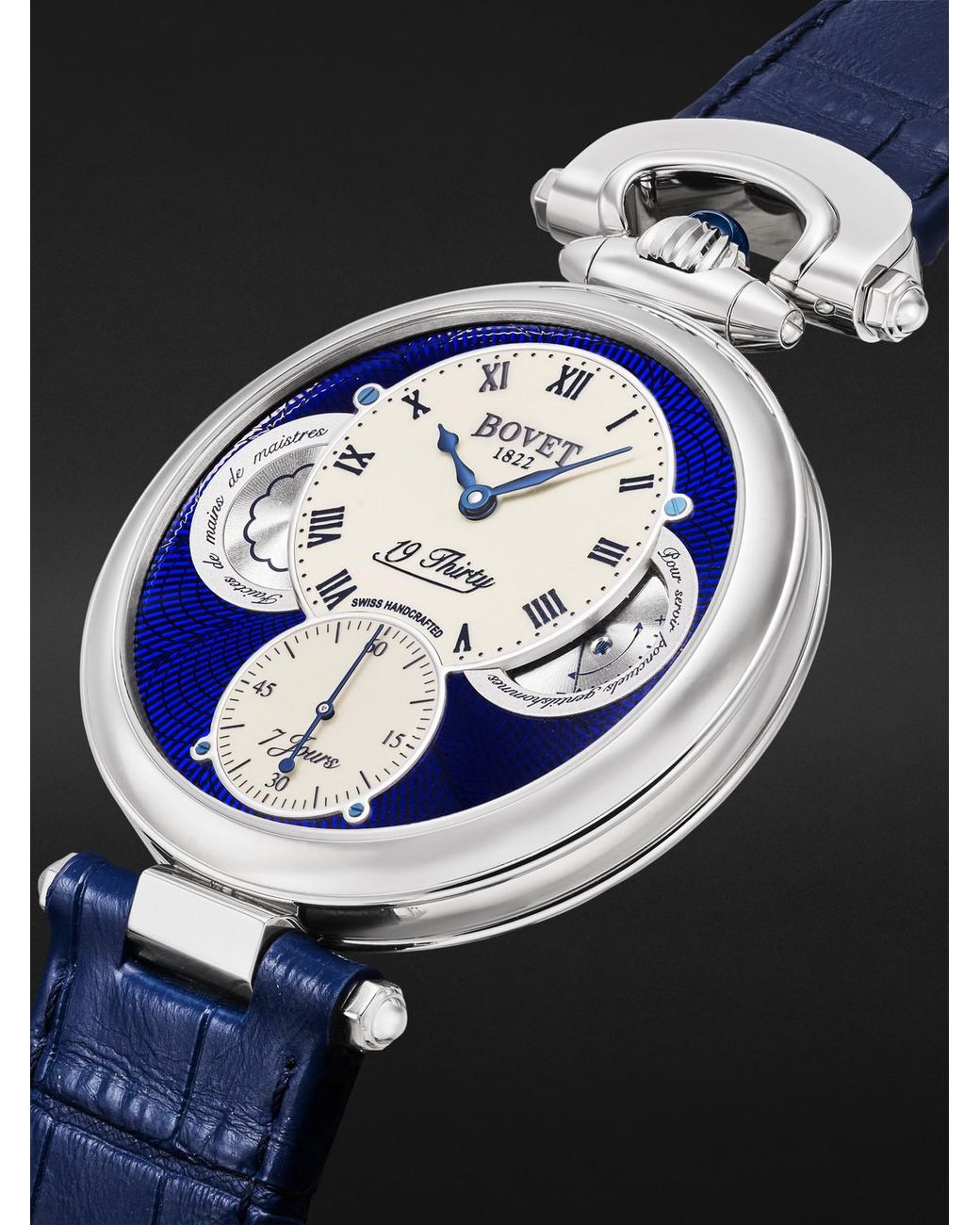 19Thirty Hand-Wound Stainless Steel Watch, Ref. Nts0104 di Bovet in Black da Uomo