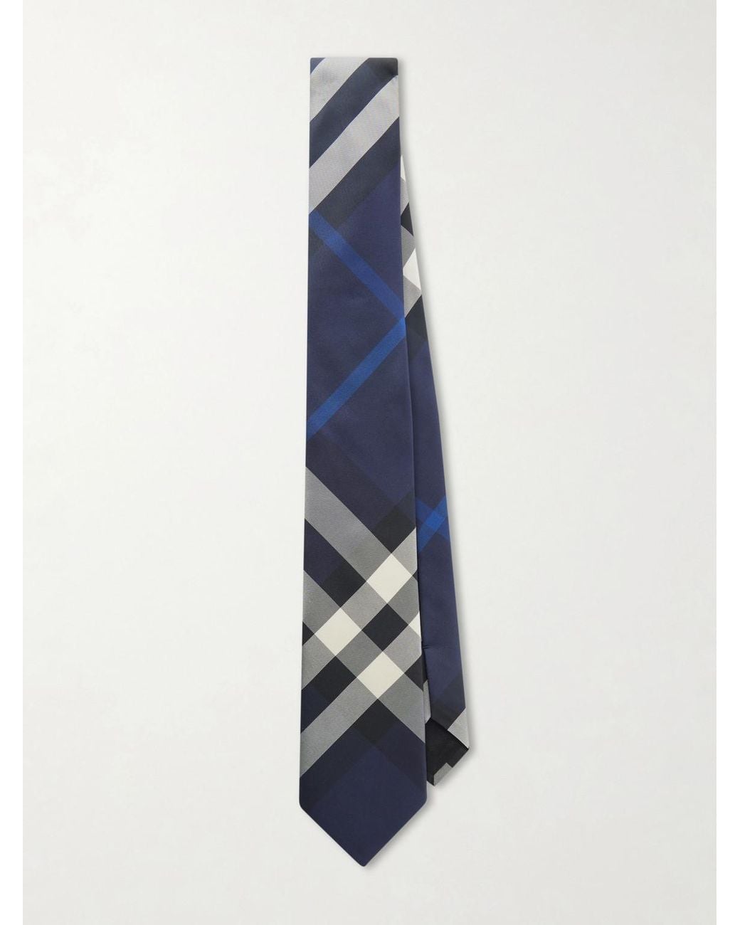 Burberry Blue 7Cm Checked Silk-Twill Tie for men
