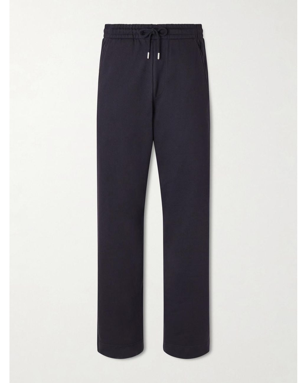 Dries Van Noten Blue Cotton-Jersey Sweatpants for men