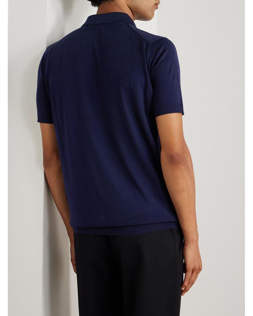 Loro Piana Blue Wish® Wool Polo Shirt for men