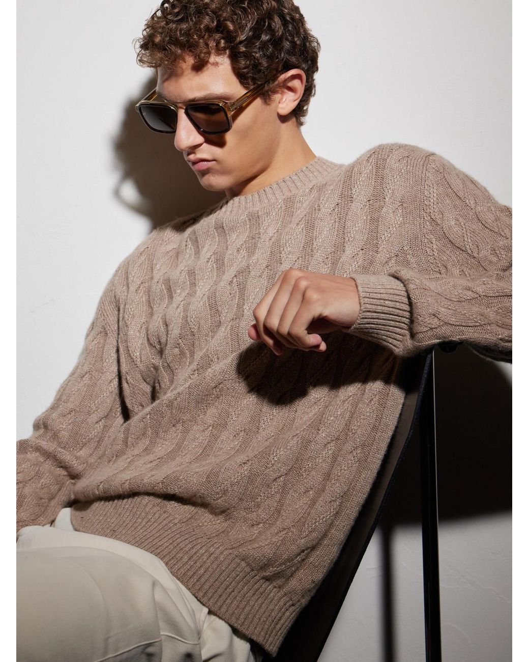 Zegna Natural Geometric Square-Frame Tortoiseshell Acetate And-Tone Metal Sunglasses for men
