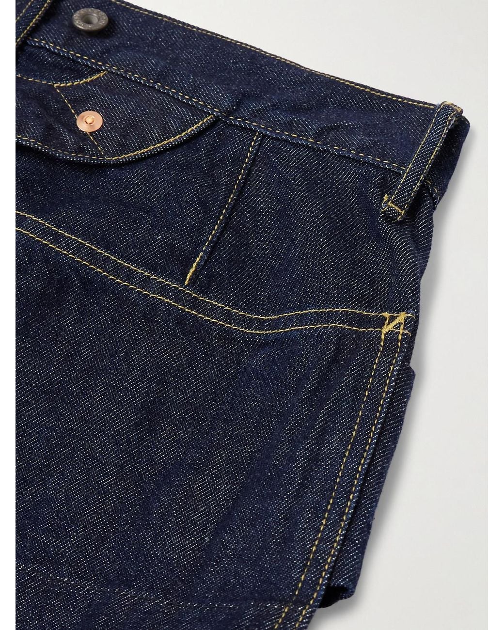 Kapital Blue Lumber Straight-Leg Panelled Jeans for men