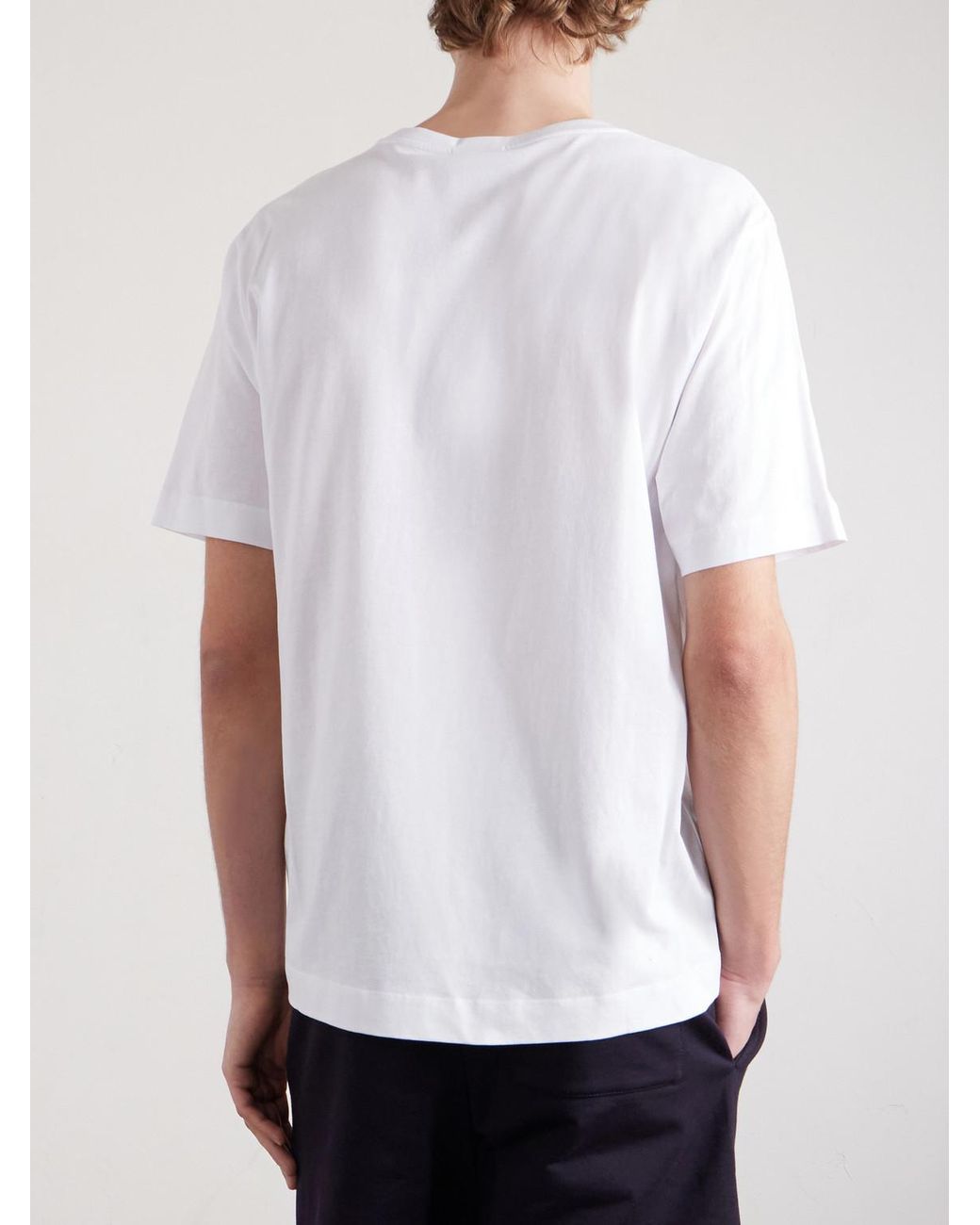 Dries Van Noten White Cotton-Jersey T-Shirt for men