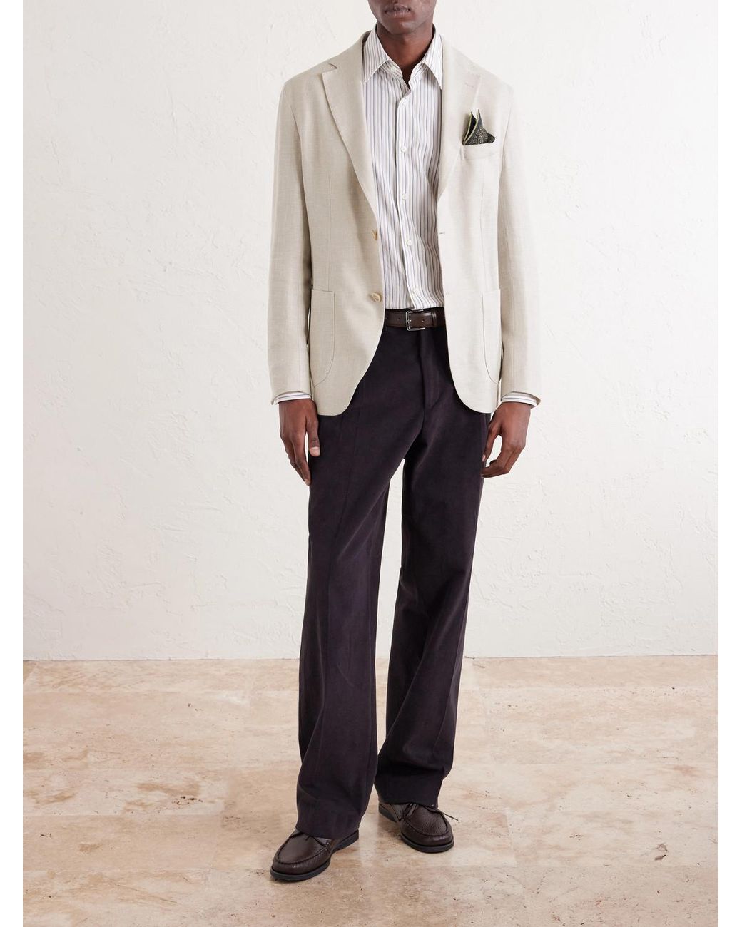 Eleventy Natural Stretch Linen for men