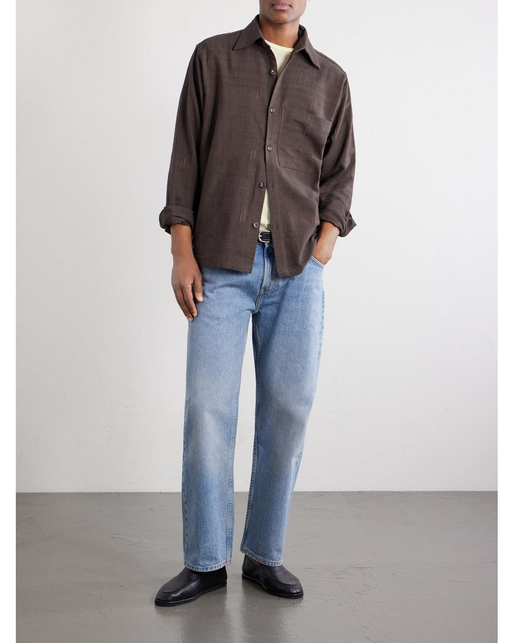 Kartik Research Brown Cotton Shirt for men