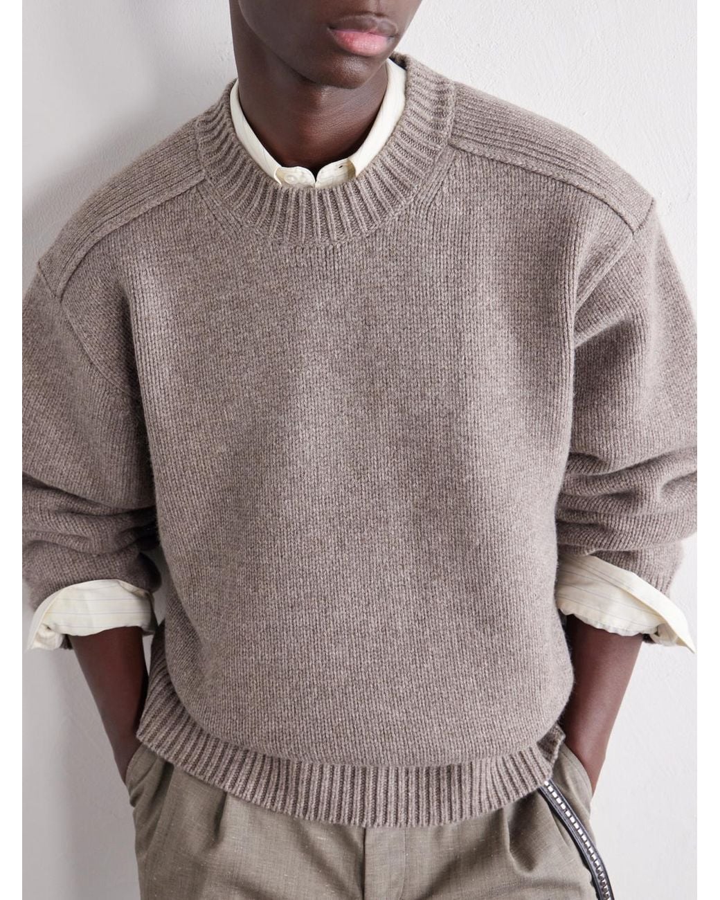 Studio Nicholson Natural Yak And Merino Wool-Blend Sweater for men
