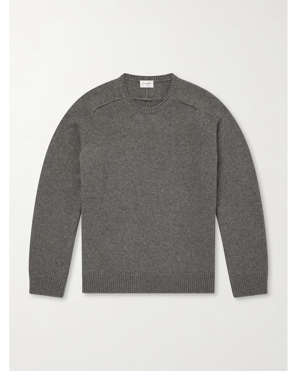 Saint Laurent Gray Cashmere And Wool-blend Sweater for men