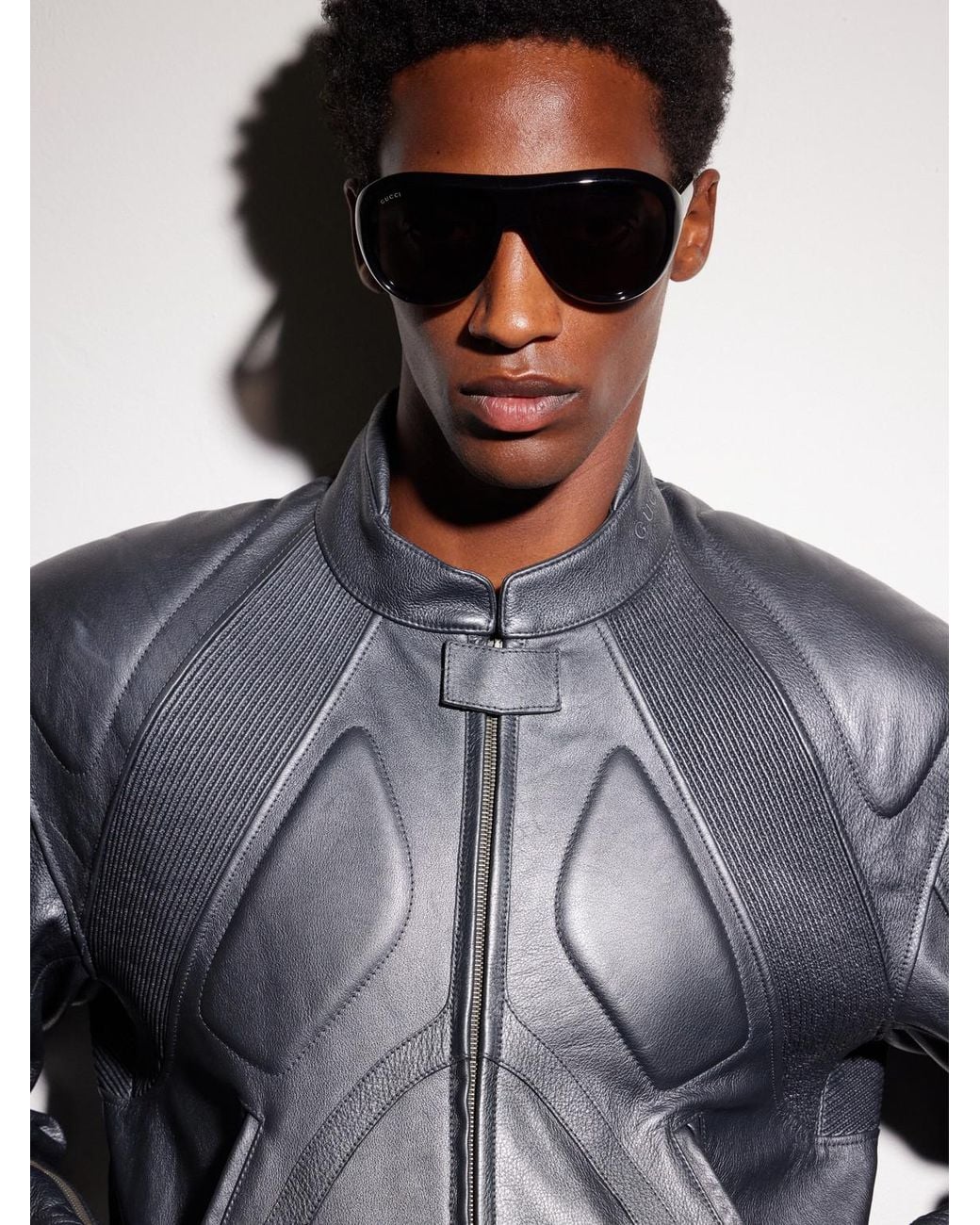Gucci Black Bold D-frame Recycled-acetate Sunglasses for men