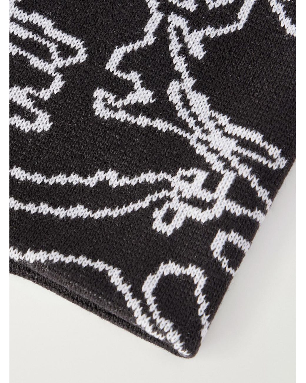 Blue Blue Japan Black Cloud Sea Jacquard Beanie for men
