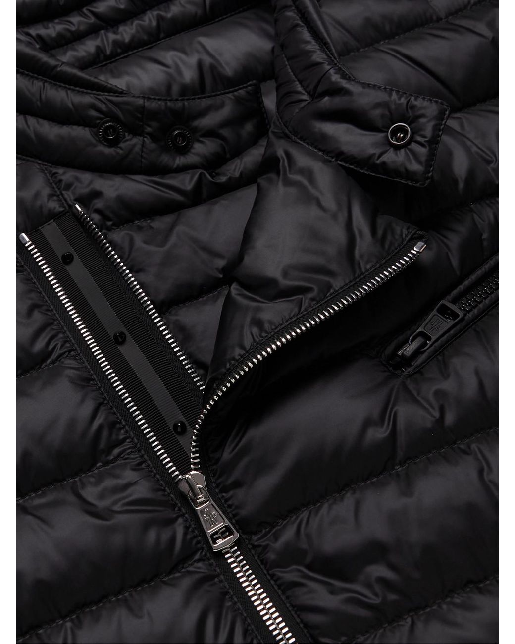 Moncler Black Helianthe Grosgrain-Trimmed Quilted Nylon Down Jacket for men