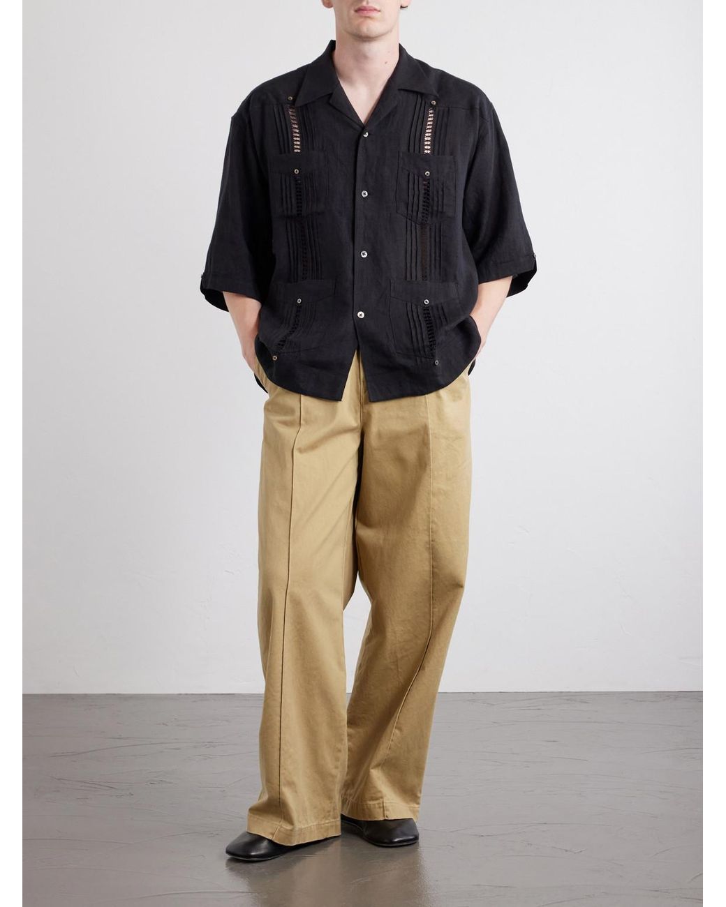 Kapital Natural Boogie Day Straight-leg Panelled Cotton-twill Trousers for men