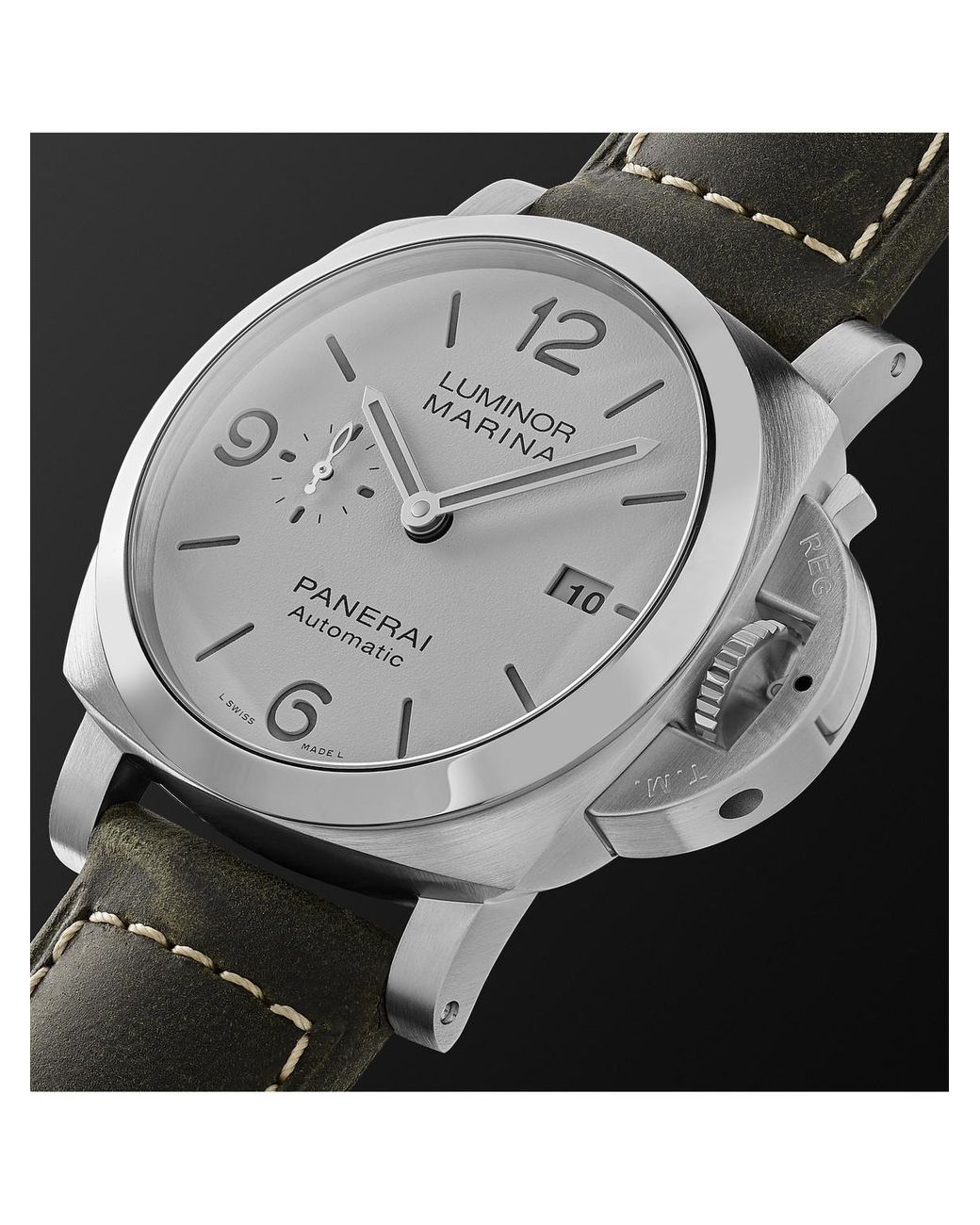 Panerai Black Luminor Marina Automatic Stainless Steel Watch, Ref. Pam01314 for men