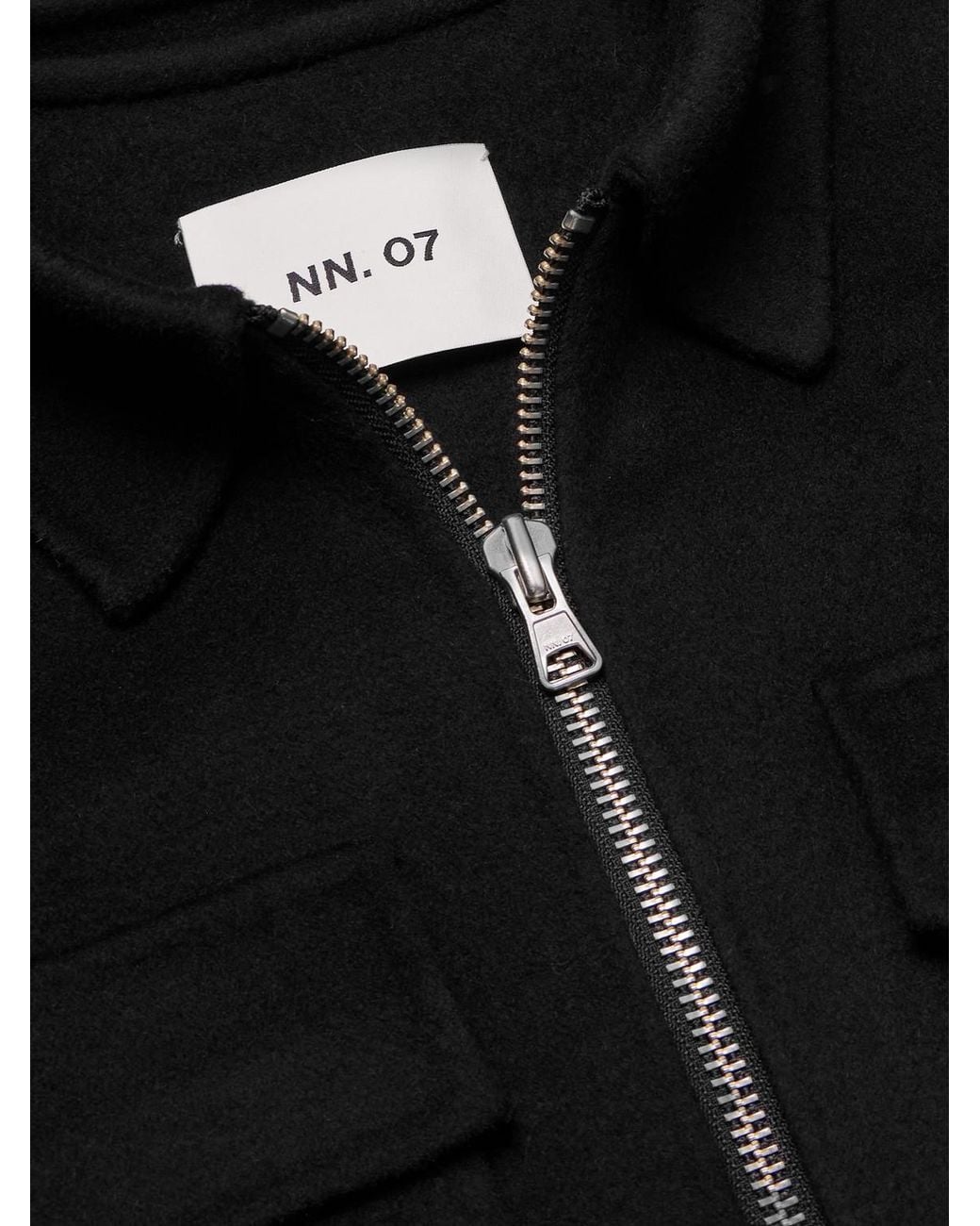 NN07 Black Alban 8447 Wool-Blend Felt Jacket for men