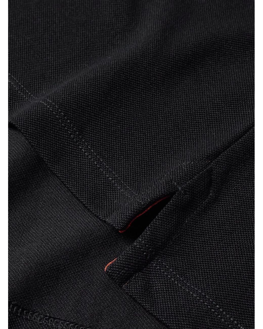 Paul Smith Black Cotton-Piqué Polo Shirt for men