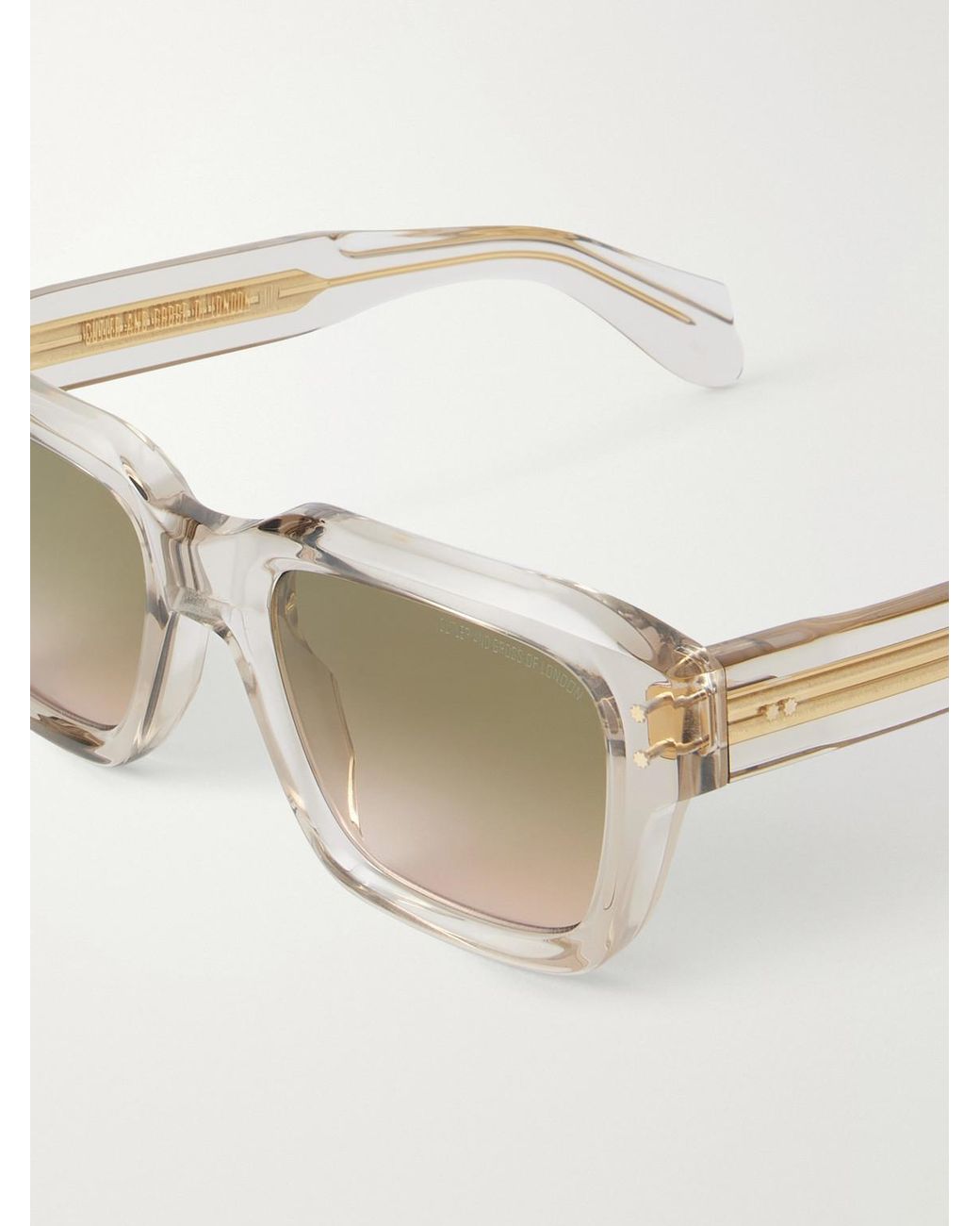 Cutler & Gross Natural 1432 Square-Frame Acetate Sunglasses for men