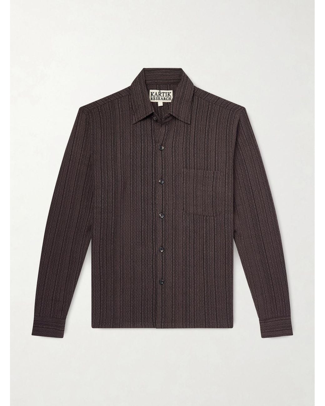 Kartik Research Brown Cotton Shirt for men