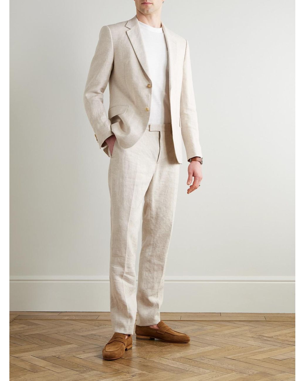 Mr P. Natural Regular-Fit Linen Suit Jacket for men