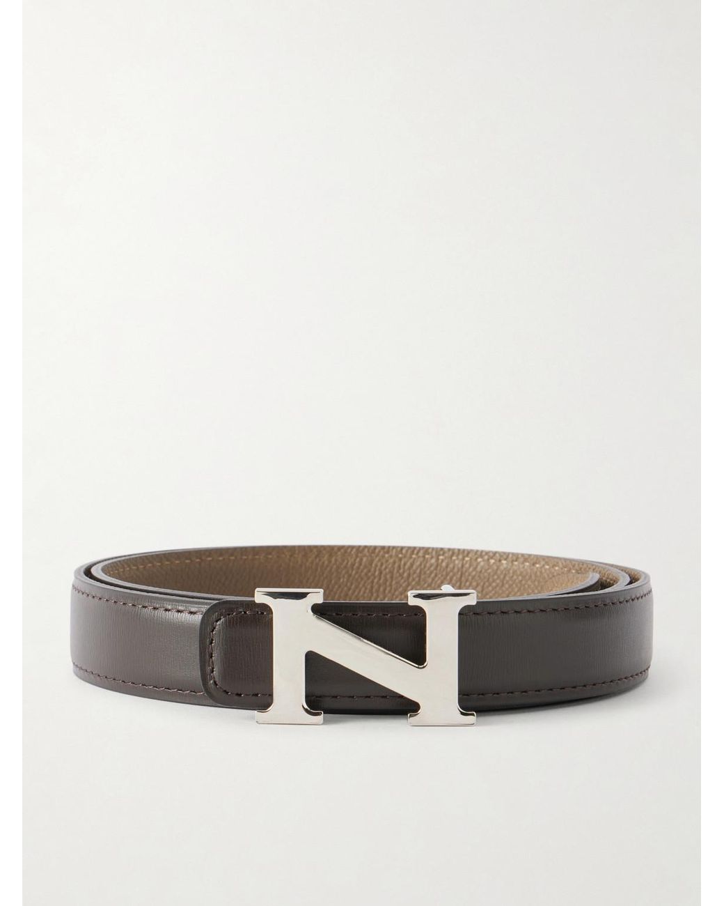 Neighborhood Brown 2Cm Leather Belt for men