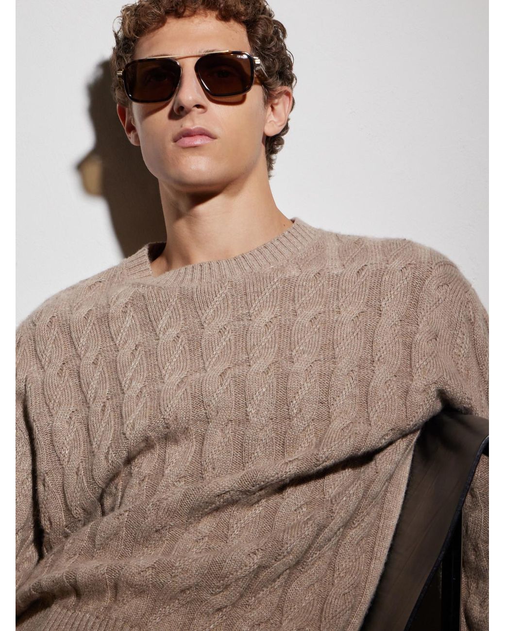 Zegna Natural Geometric Square-Frame Tortoiseshell Acetate And-Tone Metal Sunglasses for men