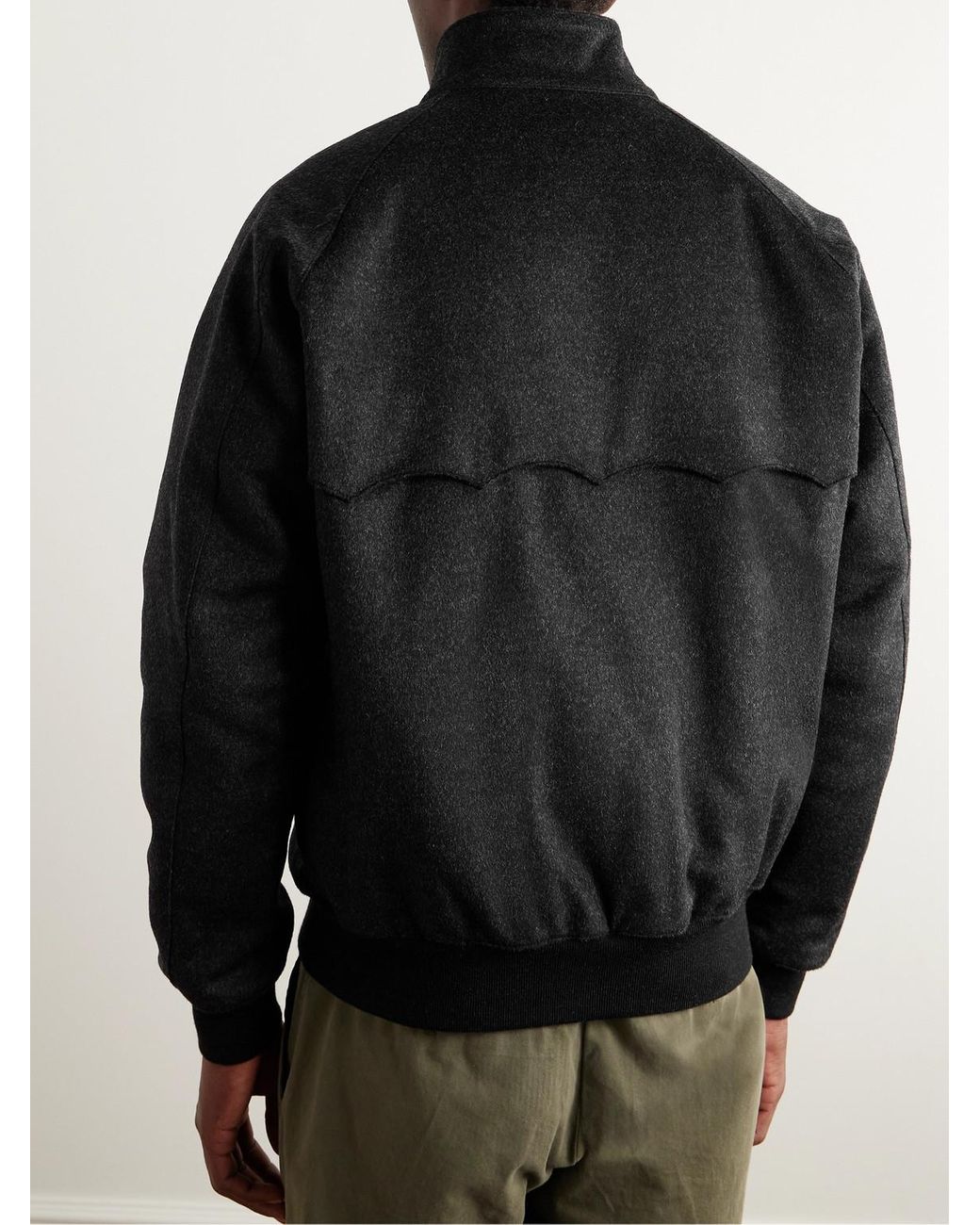 Baracuta G9 Af Melton Wool blend Harrington Jacket in Black for