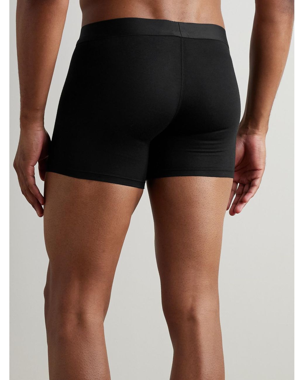 Zimmerli of Switzerland Black Pureness Stretch-micro Modal Boxer Briefs for men