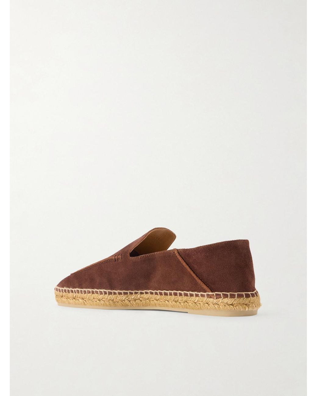 Finn Collapsible-Heel Suede Espadrilles di Tom Ford in Brown da Uomo