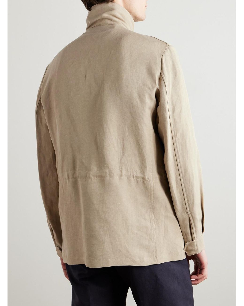Loro Piana Natural Linen And Silk-Blend Field Jacket for men