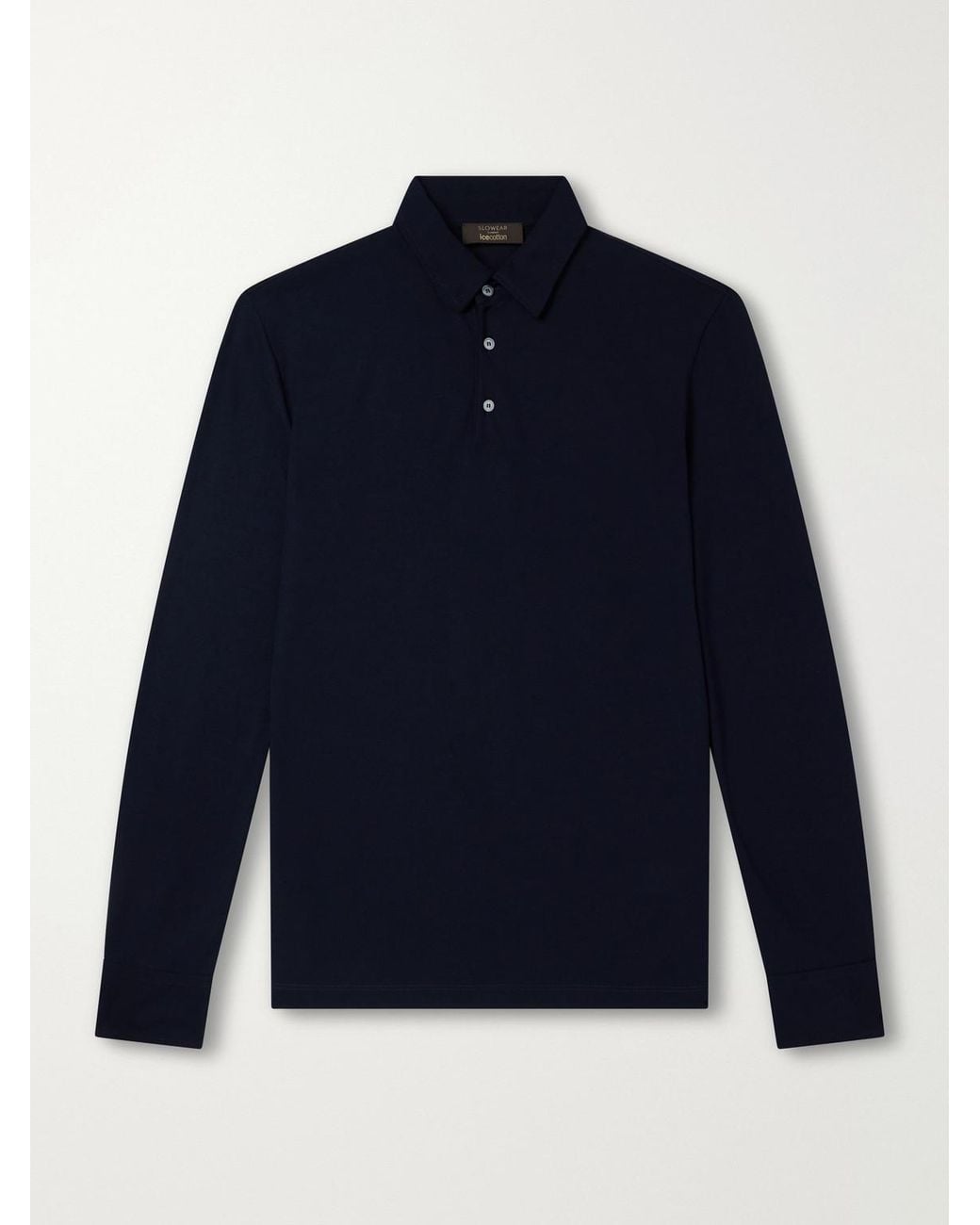 Slowear Blue Zanone Slim-fit Icecotton Piqué Polo Shirt for men
