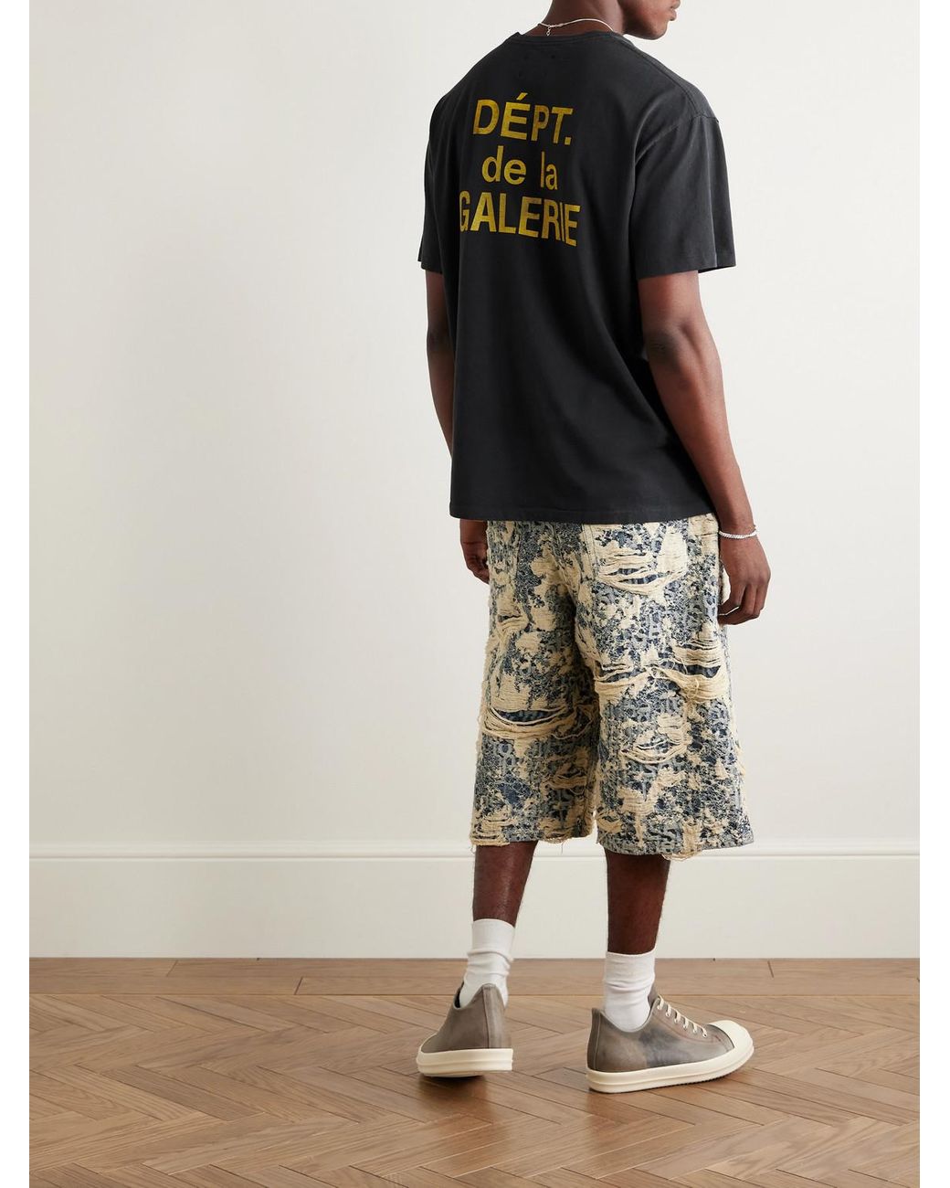 GALLERY DEPT. Black French Logo-Print Cotton-Jersey T-Shirt for men