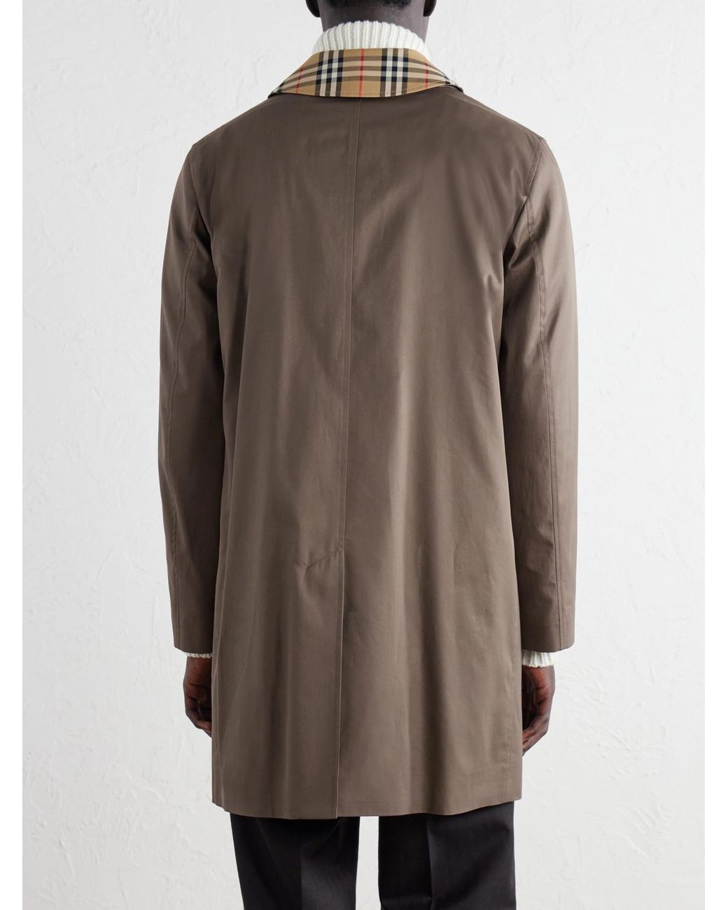 Burberry Brown Tottenham Checked Cotton-gabardine Trench Coat for men