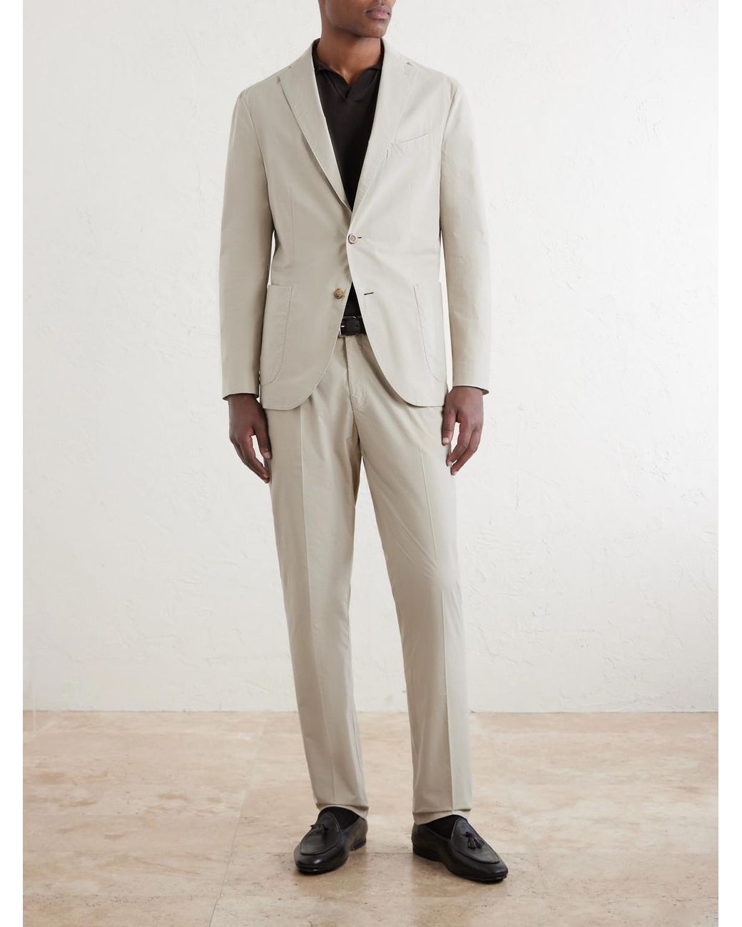 Boglioli Natural Kei Cotton-Blend Suit Jacket for men