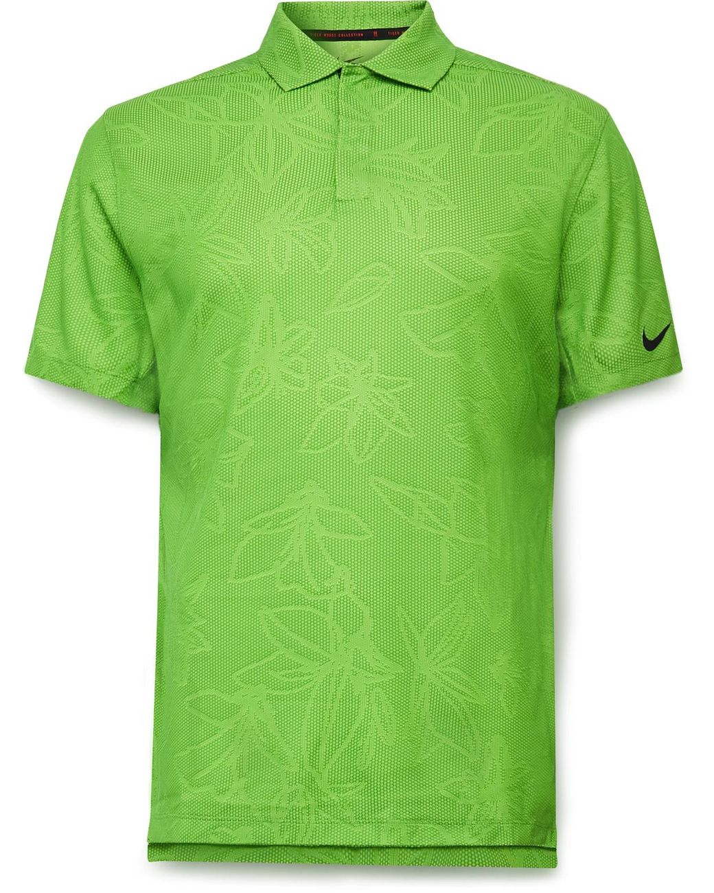 Nike Tiger Woods Floraljacquard Drifit Adv Golf Polo Shirt in Green
