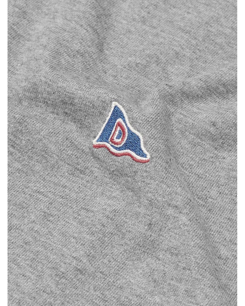 Drake's Gray Him Hiking Logo-embroidered Cotton-jersey T-shirt for men