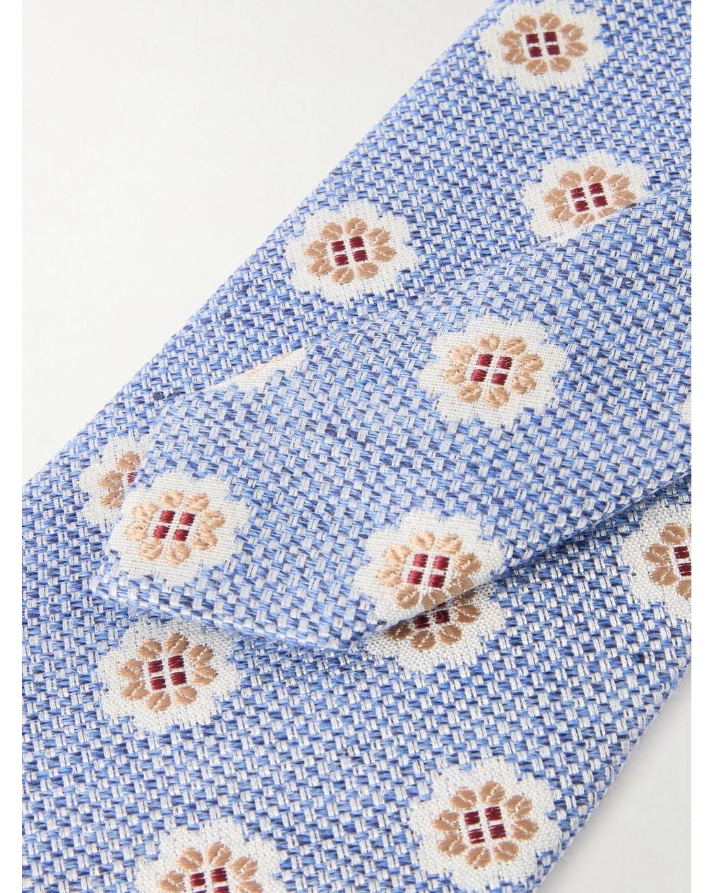 Selworthy 8Cm Cotton And Silk-Blend Jacquard Tie di Favourbrook in Blue da Uomo