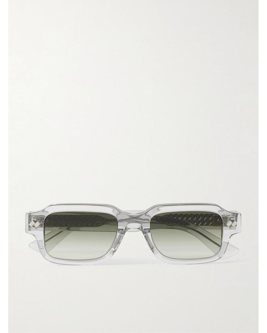 Bottega Veneta Natural Intrecciato Square-frame Recycled-acetate Sunglasses for men