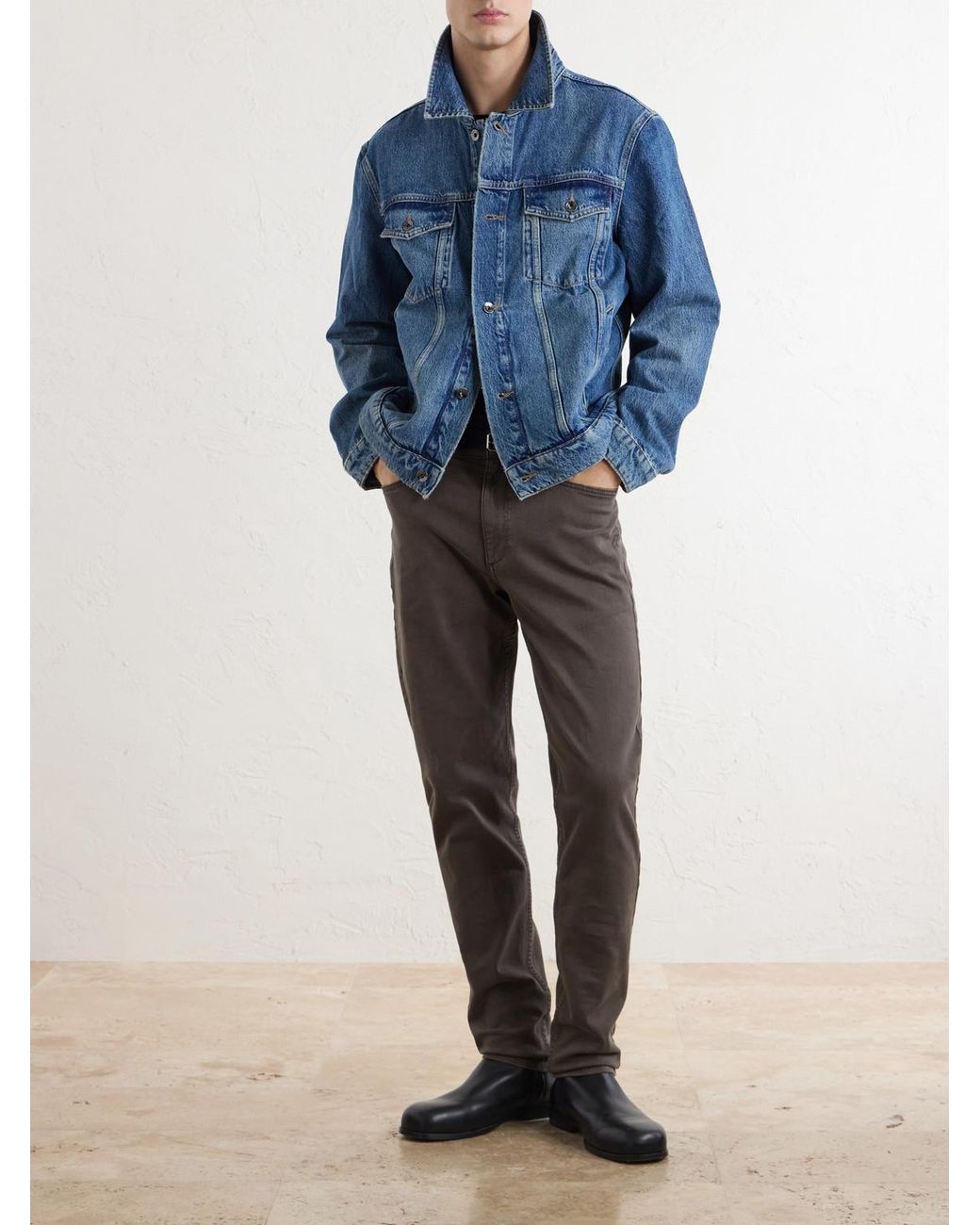 Rag & Bone Blue Denim Trucker Jacket for men