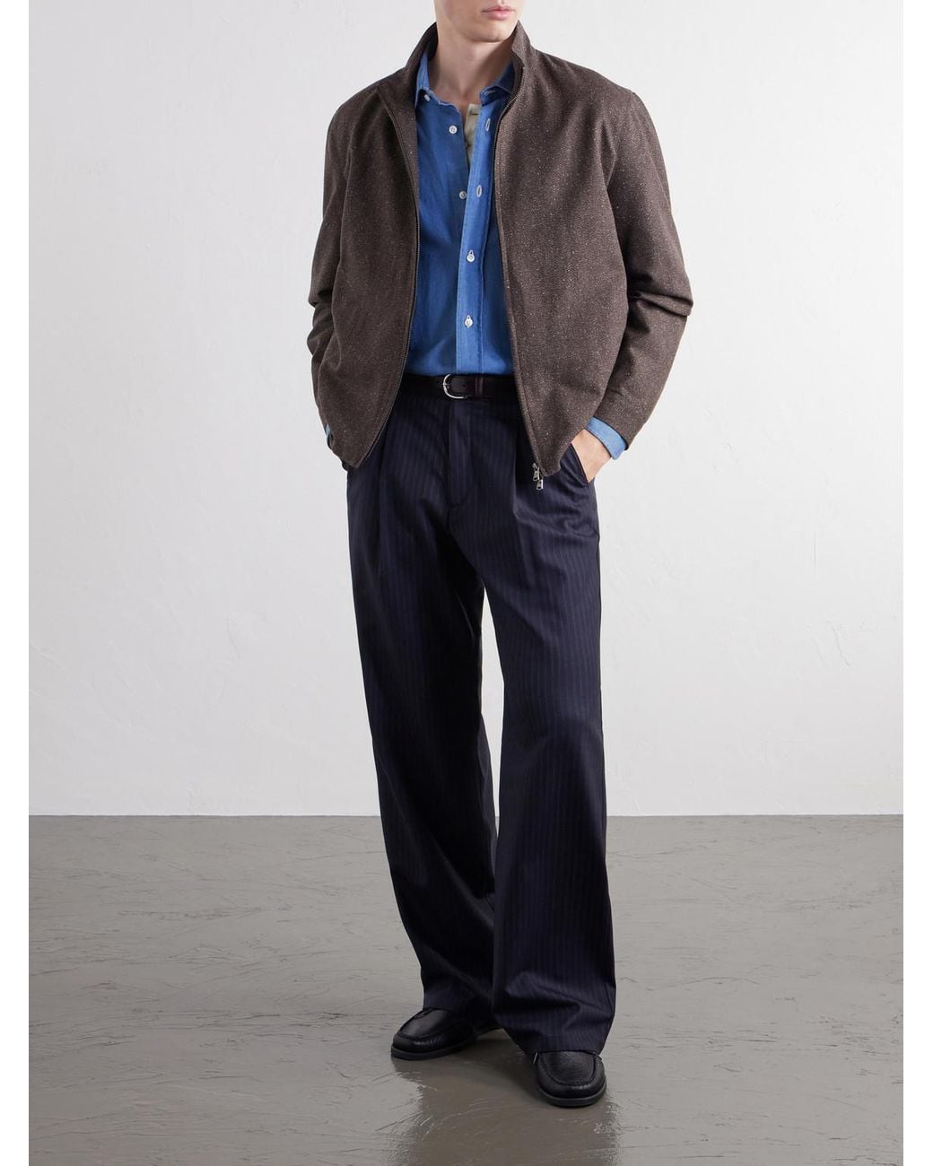 Sunspel Brown Donegal Wool And Silk-tweed Jacket for men