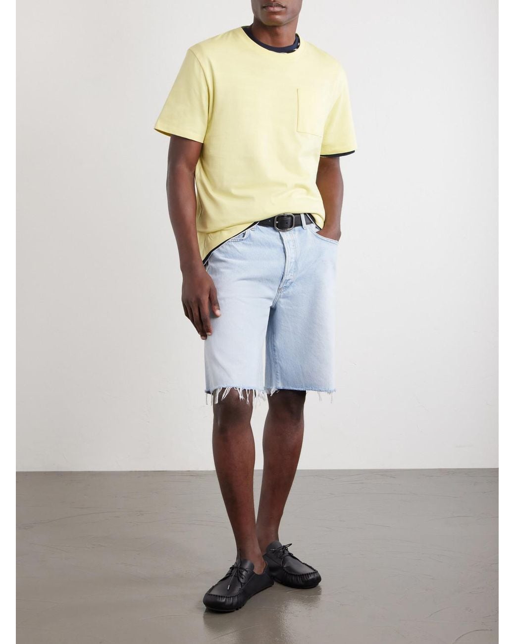 Loewe Yellow Anagram-Embroidered Cotton-Jersey T-Shirt for men