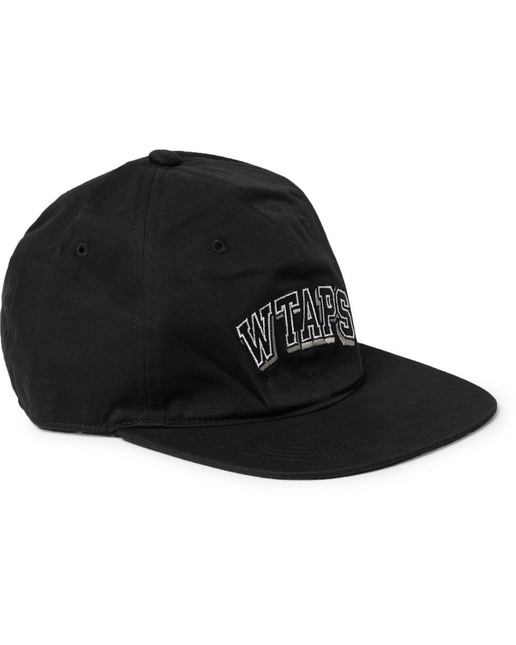 WTAPS T-6h Logo-embroidered Cotton-twill Baseball Cap in Black for Men
