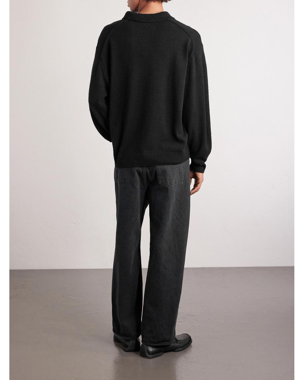 A.PRESSE Black Straight-Leg Jeans for men